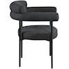 Meridian Furniture Blake Fabric Dining Chair with Black Iron Frame