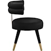 Meridian Furniture Fitzroy Upholstered Black Velvet Dining Chair