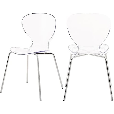 Clarion Chrome Metal Dining Chair