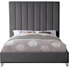 Meridian Furniture Via Full Panel Bed with Channel Tufting