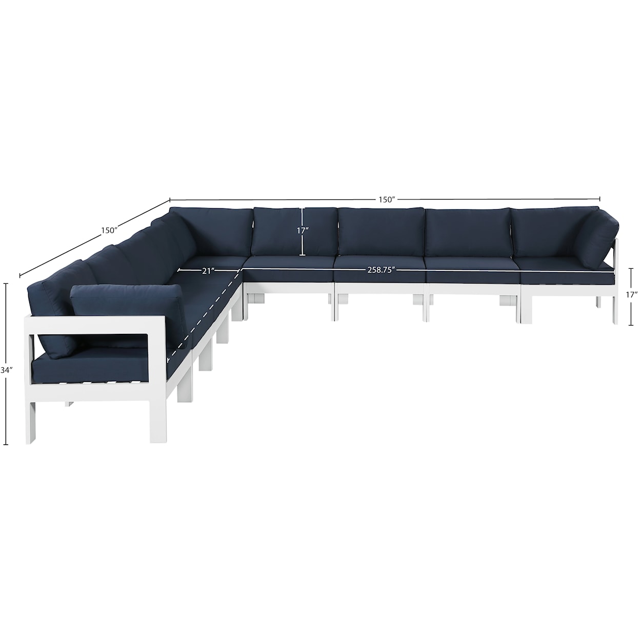 Meridian Furniture Nizuc Modular Sectional