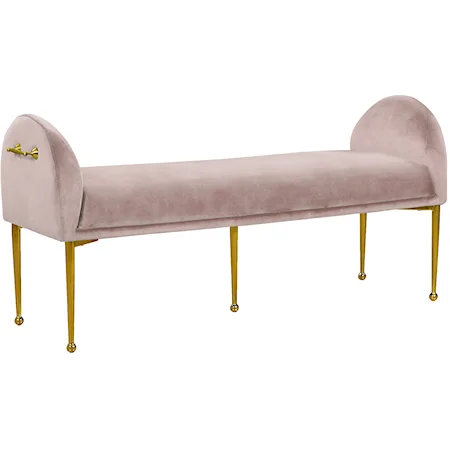 Owen Pink Velvet Bench