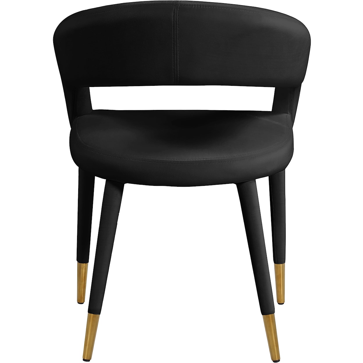 Meridian Furniture Destiny Upholstered Black Velvet Dining Chair