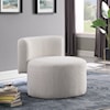 Meridian Furniture Como Upholstered Cream Boucle Fabric Accent Chair