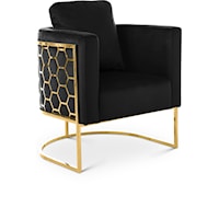 Contemporary Casa Chair Black Velvet
