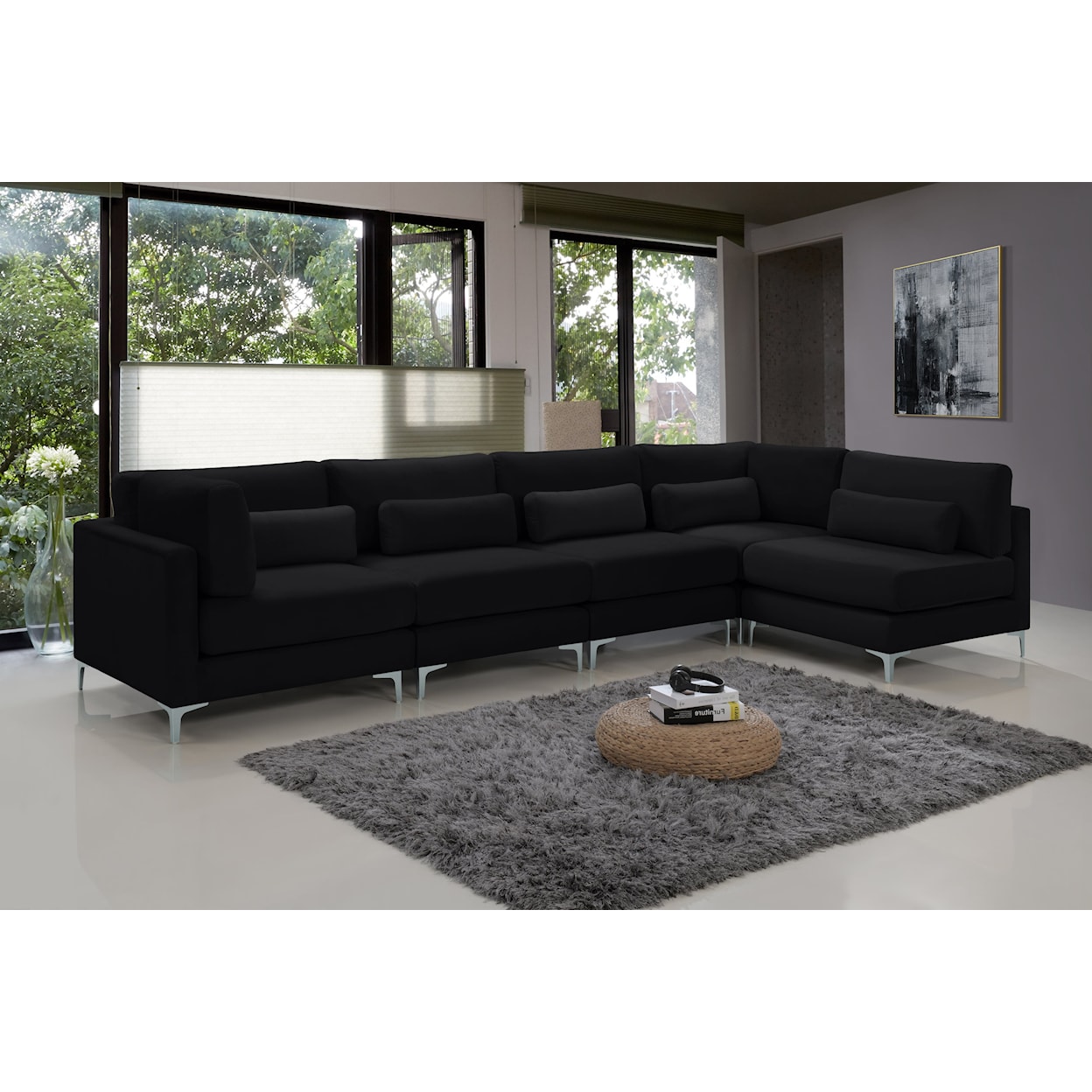 Meridian Furniture Julia Modular Sectional (5 Boxes)