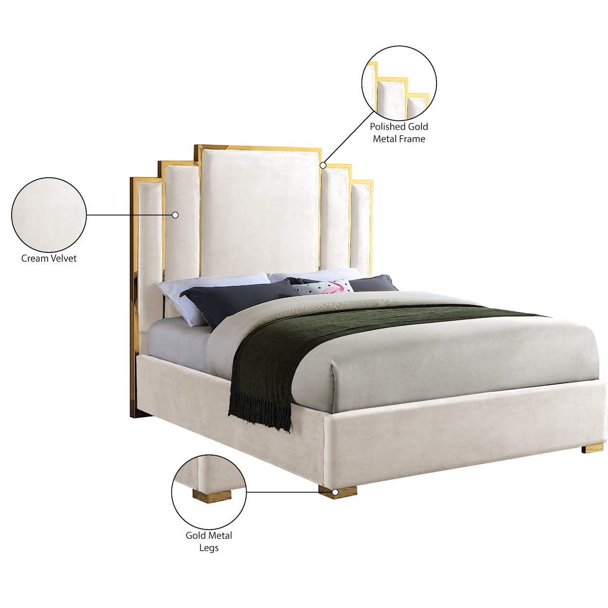 Meridian Furniture Hugo Queen Bed