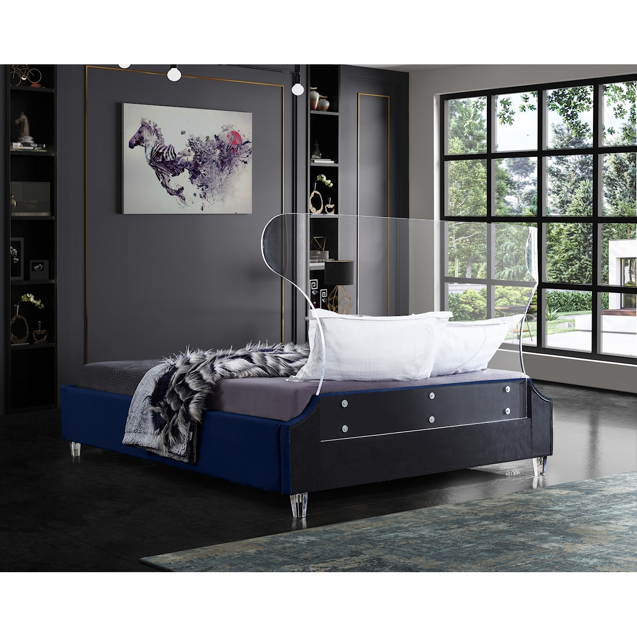 Meridian Furniture Ghost Queen Bed