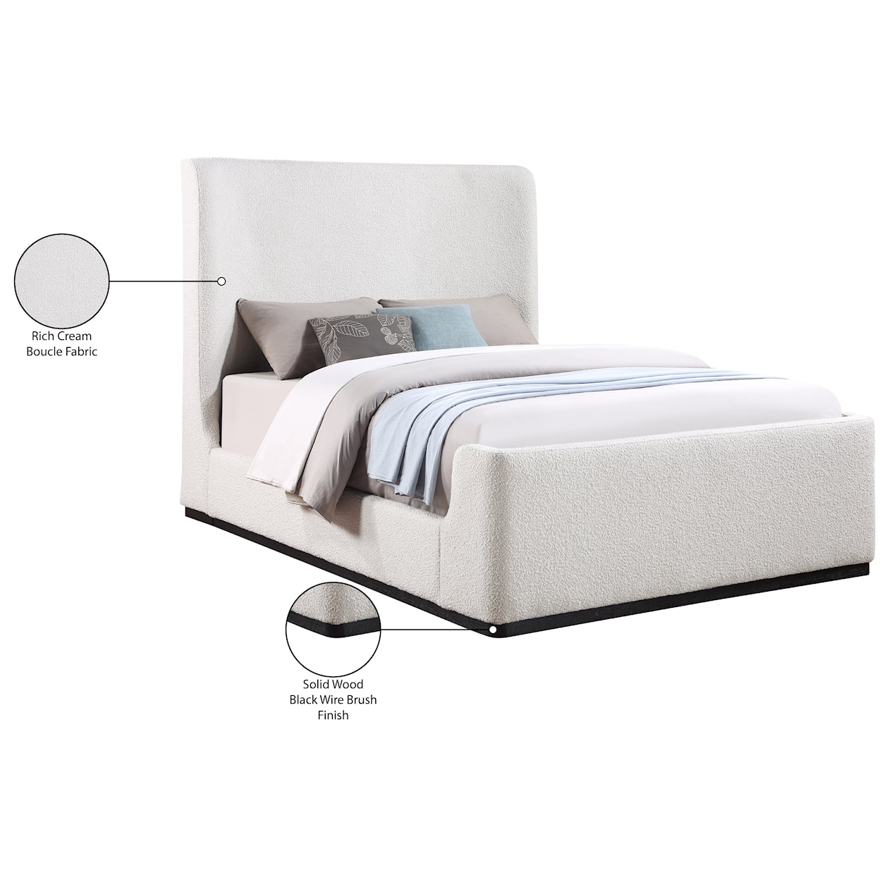 Meridian Furniture Oliver King Bed (3 Boxes)