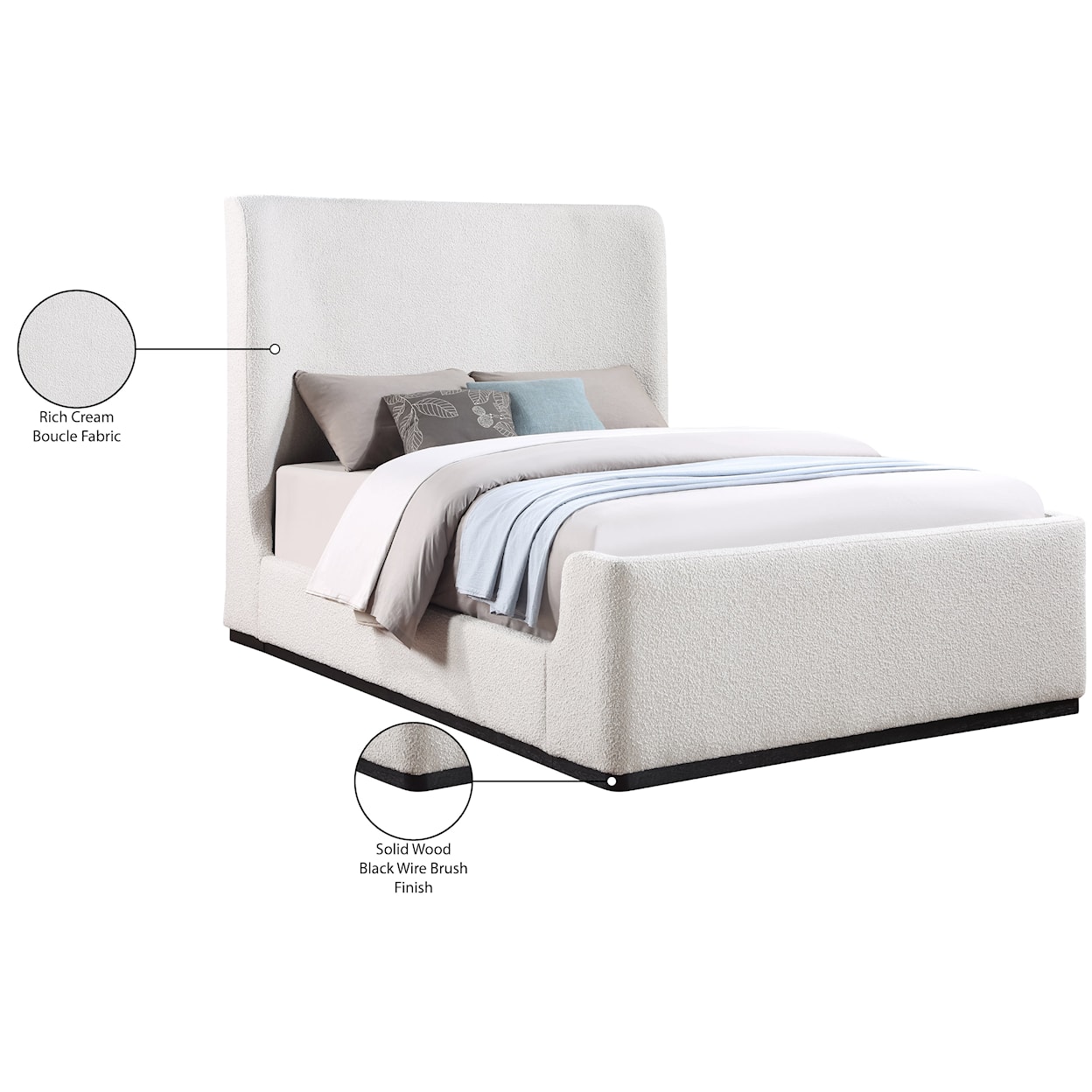 Meridian Furniture Oliver Queen Bed (3 Boxes)