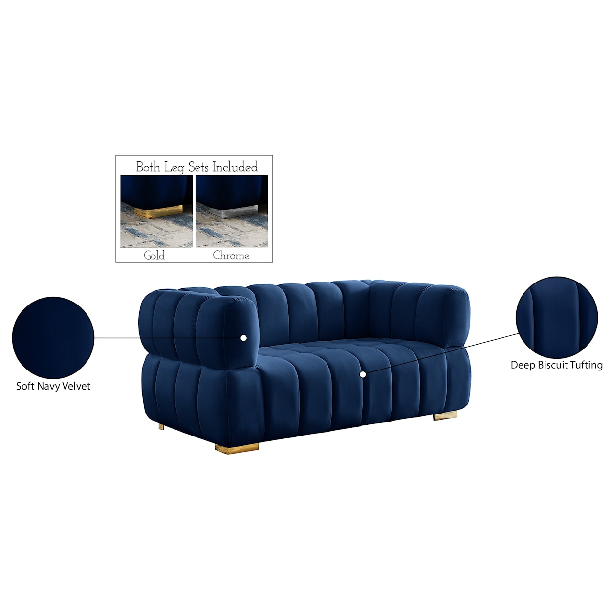 Meridian Furniture Gwen Loveseat