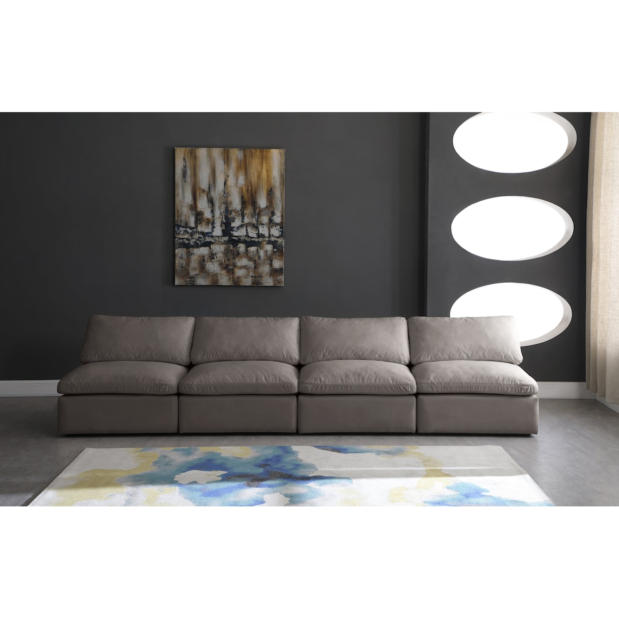 Meridian Furniture Plush Standard Comfort Modular Sofa