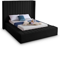 Kiki Black Velvet Full Bed (3 Boxes)