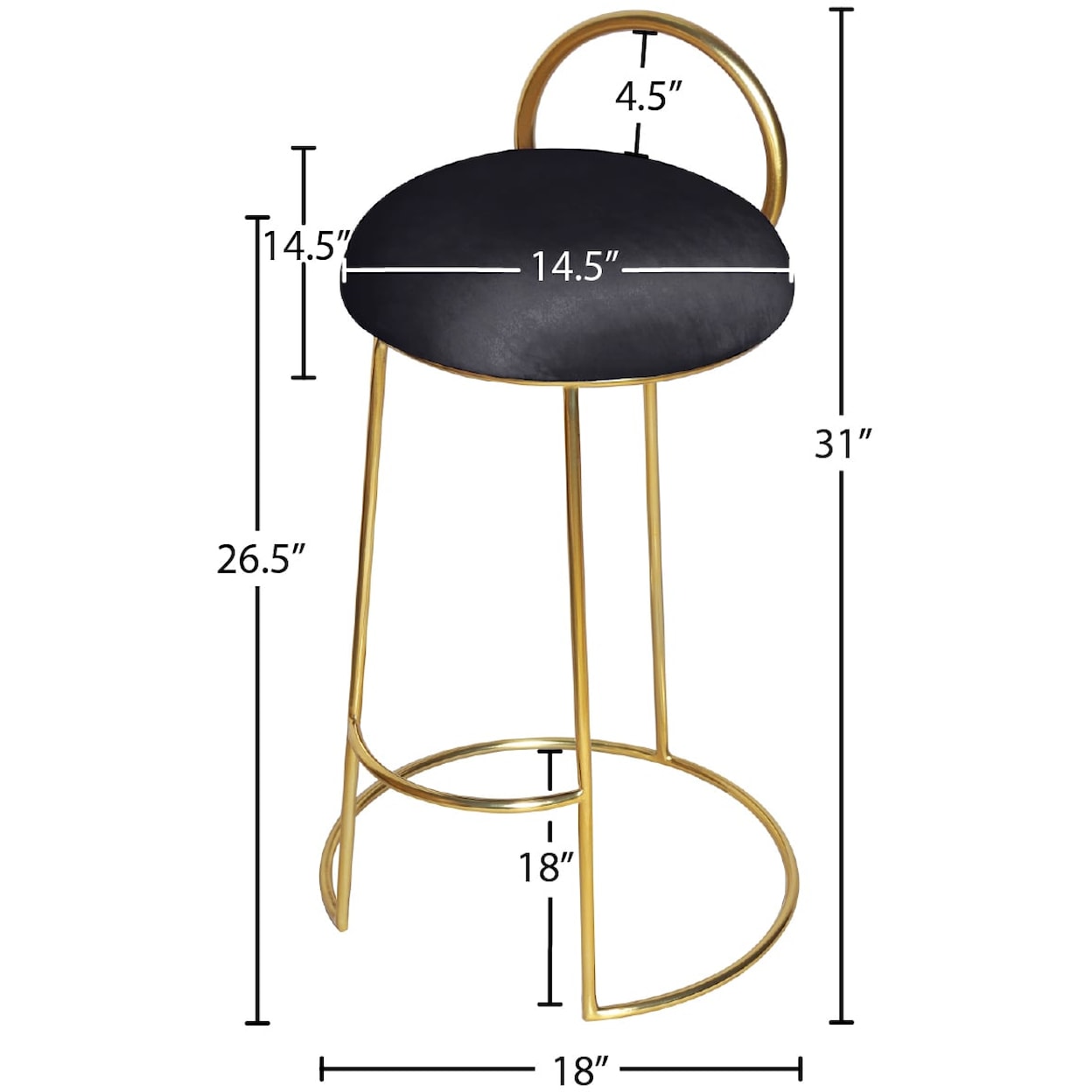 Meridian Furniture Ring Counter Stool