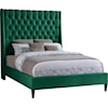 Meridian Furniture Fritz Upholstered Green Velvet Full Bed 