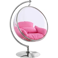 Luna Pink Durable Fabric Acrylic Swing Chair