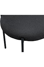 Meridian Furniture Beacon Beacon Black Faux Leather And Boucle Fabric Dining Chair