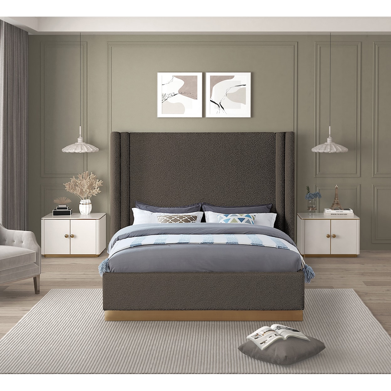 Meridian Furniture Halton Queen Bed (3 Boxes)