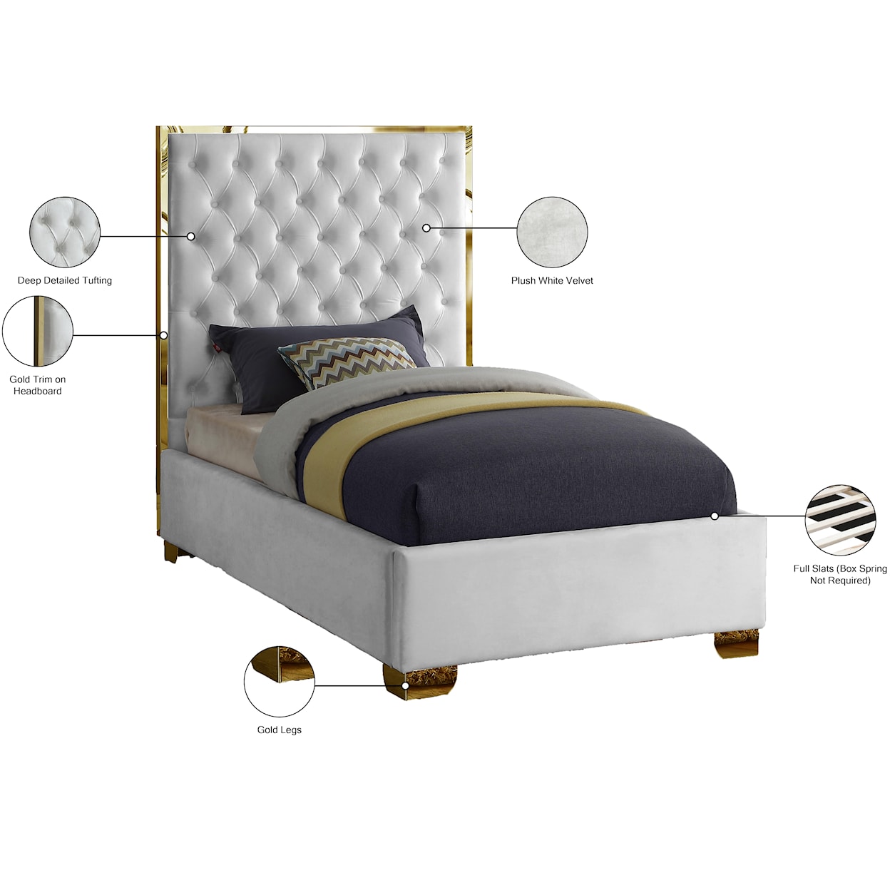 Meridian Furniture Lana Twin Bed