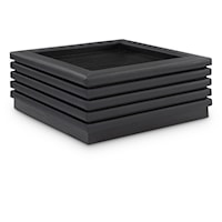 Rory Black Faux Leather Coffee Table