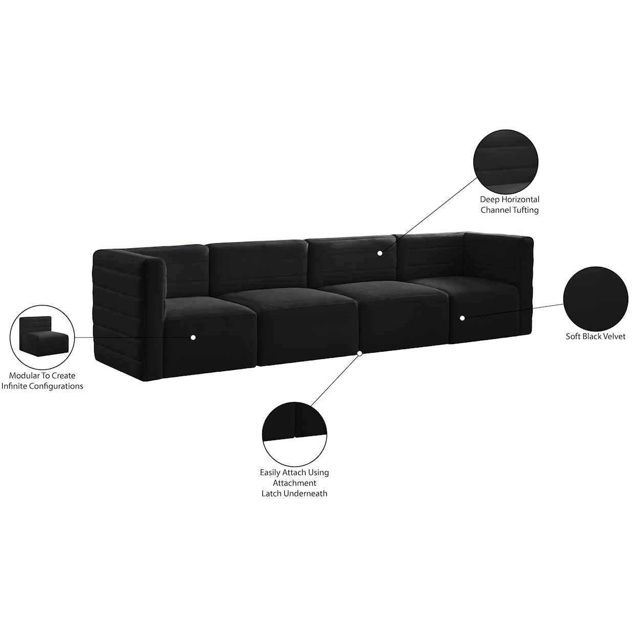 Meridian Furniture Quincy Modular Sofa