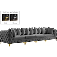 Tremblay Grey Velvet Modular Sofa