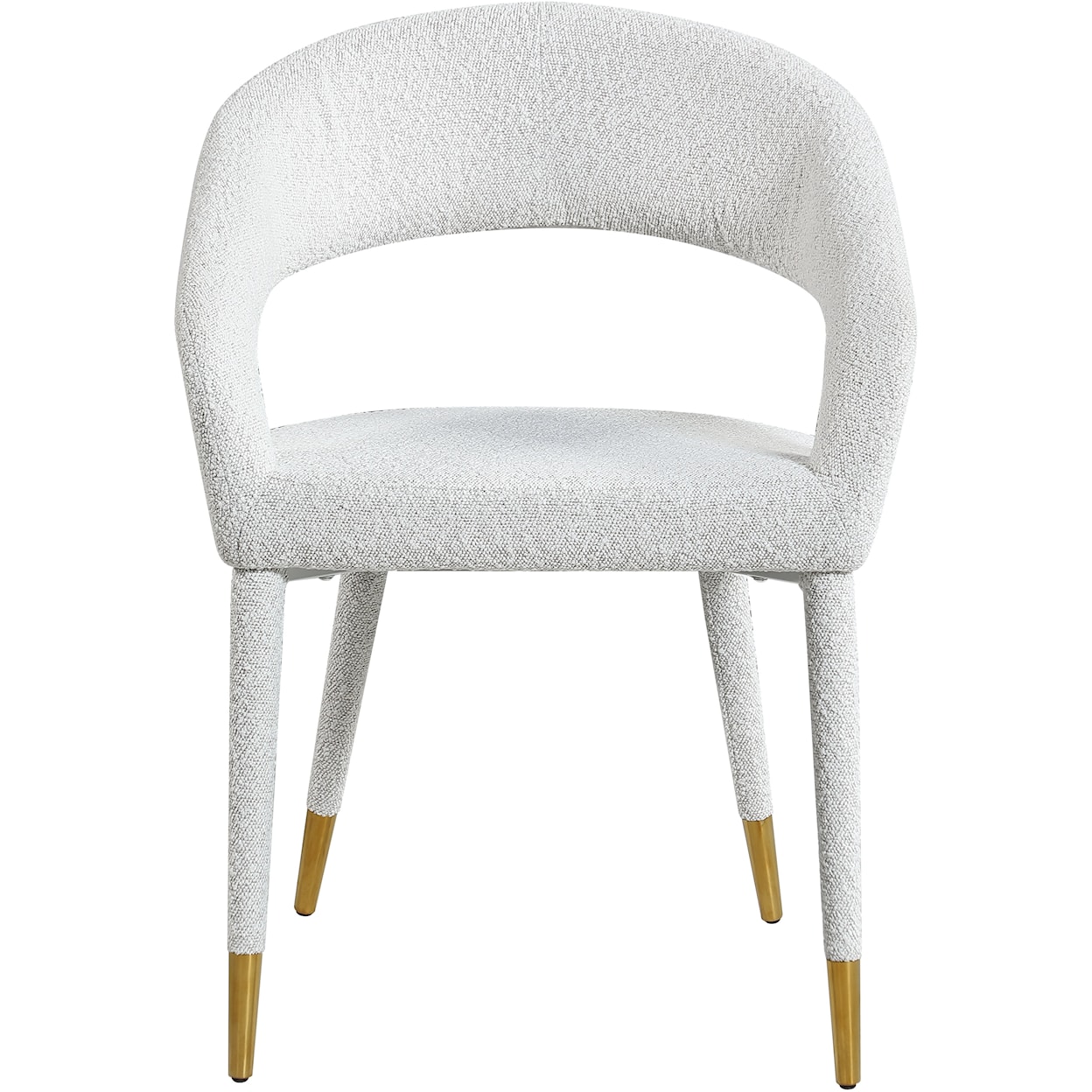 Meridian Furniture Destiny Upholstered Cream Boucle Fabric Dining Chair