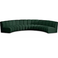 Infinity Green Boucle Fabric 5Pc. Modular Sectional