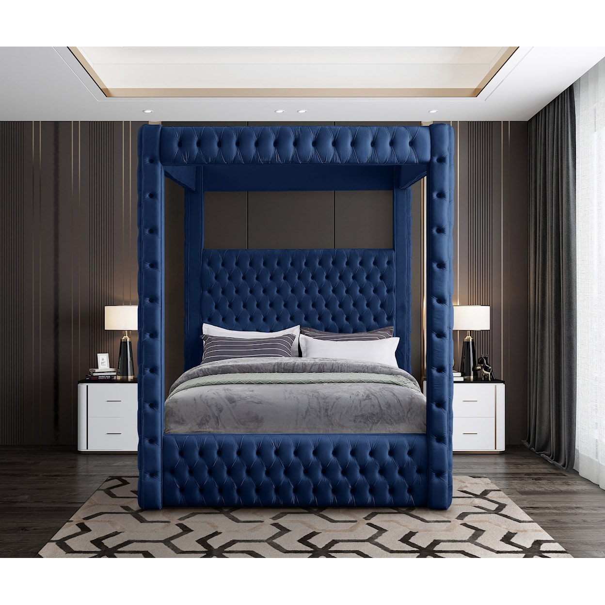Meridian Furniture Royal King Bed (4 Boxes)