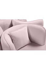 Meridian Furniture Circlet Circlet Pink Velvet Round Sofa Settee