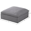 Meridian Furniture Serene Deluxe Comfort Modular Ottoman