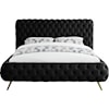 Meridian Furniture Delano Upholstered Black Velvet Queen Bed
