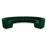 Limitless Green Velvet 12Pc. Modular Sectional