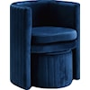 Meridian Furniture Selena Accent Chair and Ottoman Set