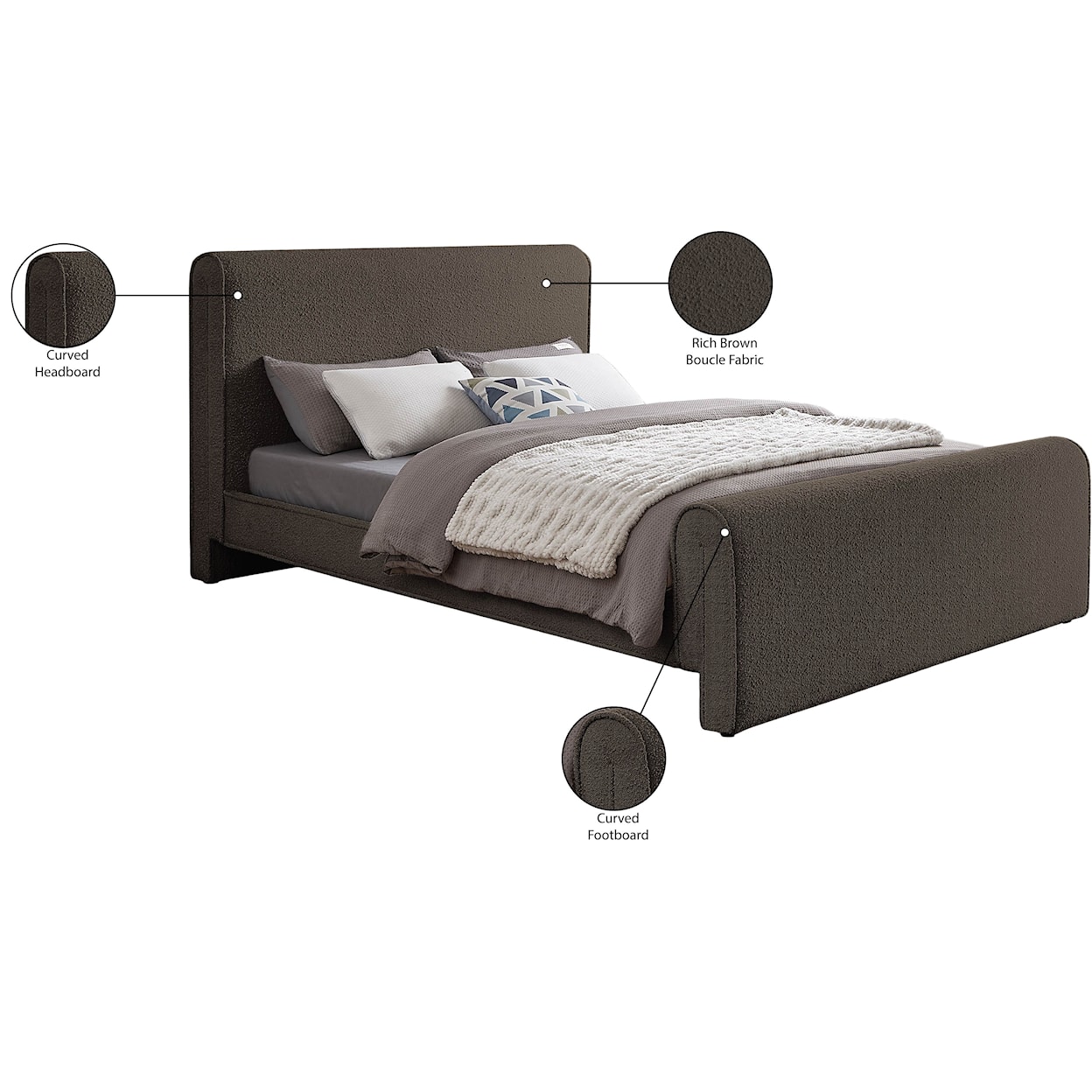 Meridian Furniture Stylus Queen Bed (3 Boxes)
