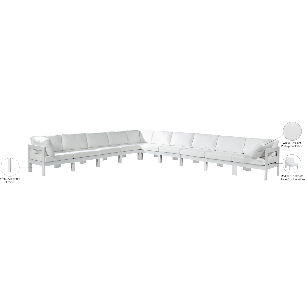 Meridian Furniture Nizuc Modular Sectional