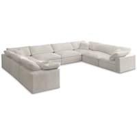 Cozy Cream Velvet Comfort Modular Sectional