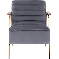 Upholstered Accent Chair with Channel Tufting