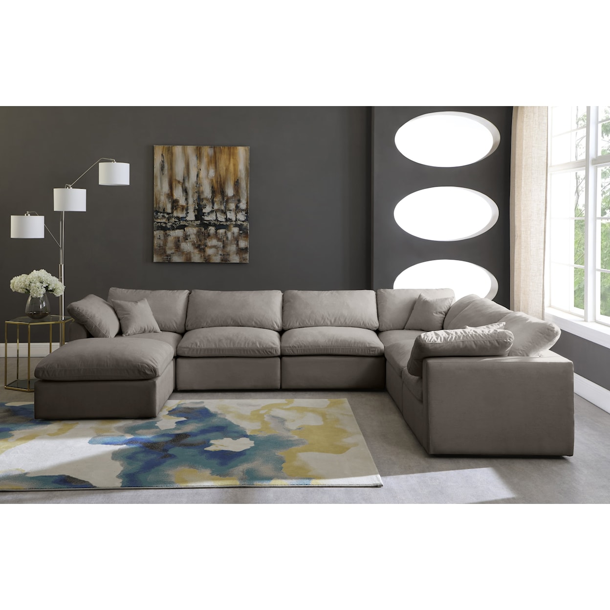 Meridian Furniture Plush Standard Comfort Modular Sectional