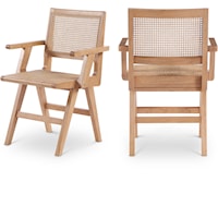 Preston Natural Wood Dining Arm Chair