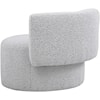 Meridian Furniture Como Upholstered Grey Boucle Fabric Accent Chair