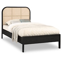 Siena Black Ash Wood Twin Bed (3 Boxes)