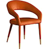 Meridian Furniture Destiny Upholstered Cognac Velvet Dining Chair