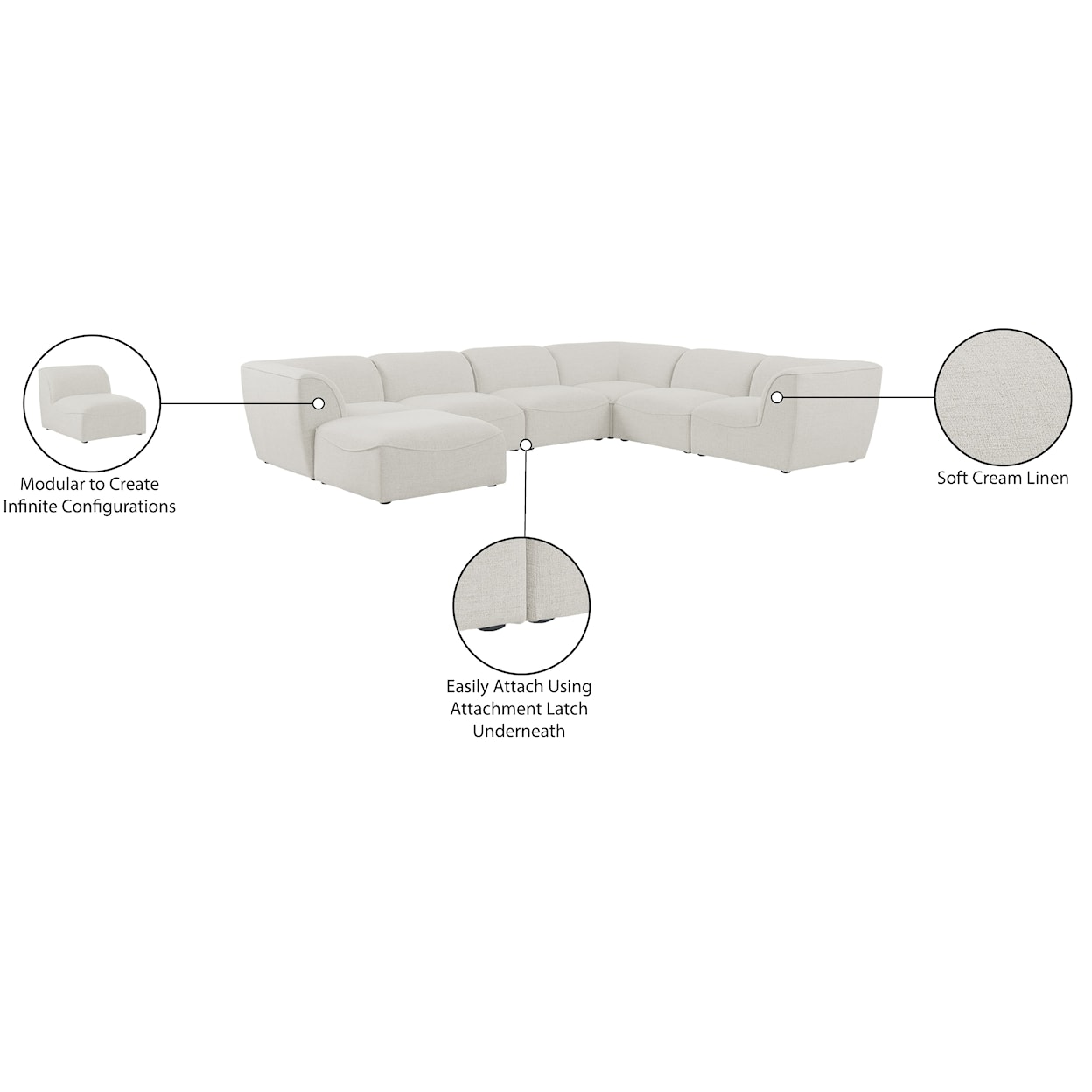 Meridian Furniture Miramar Modular Sectional