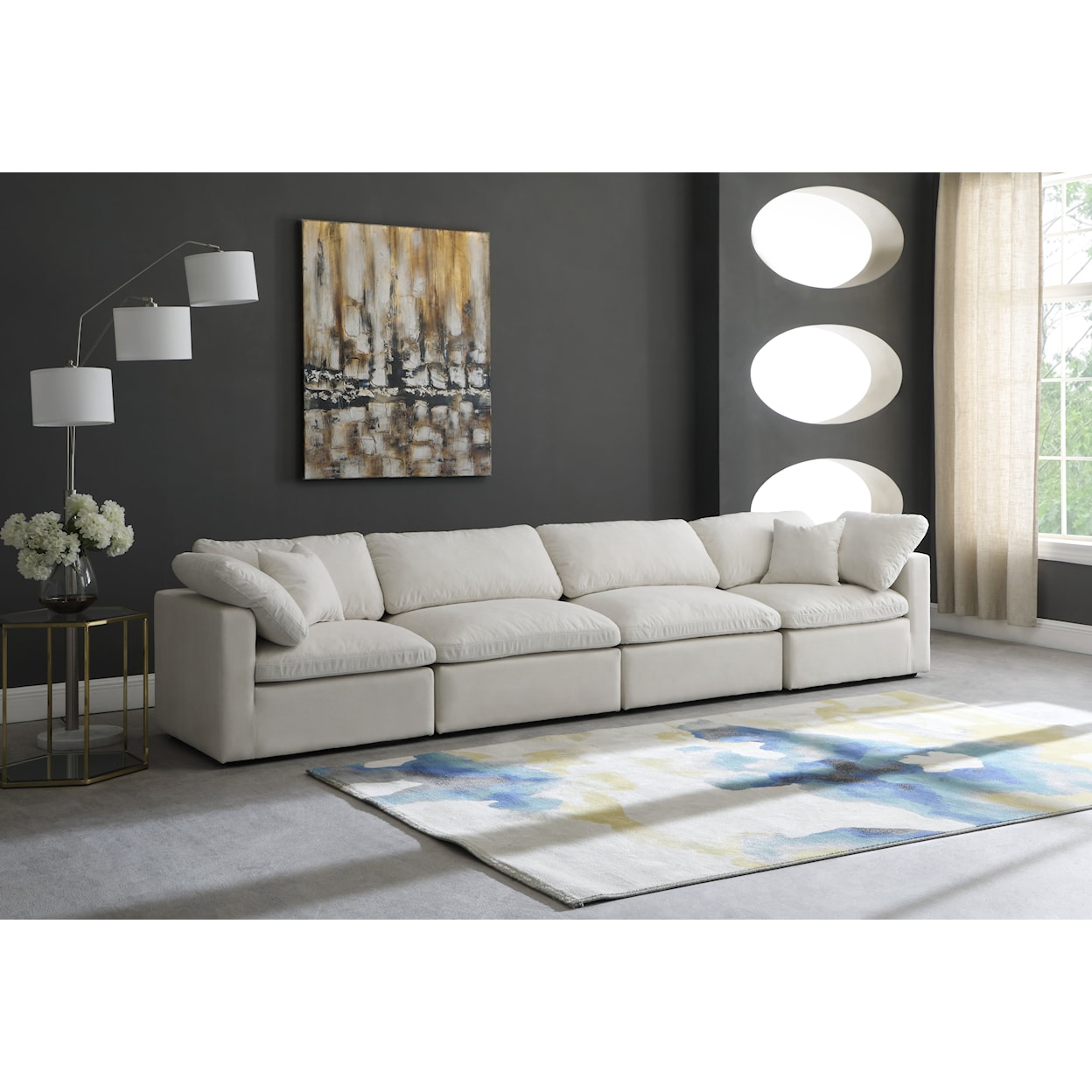 Meridian Furniture Plush Standard Comfort Modular Sofa