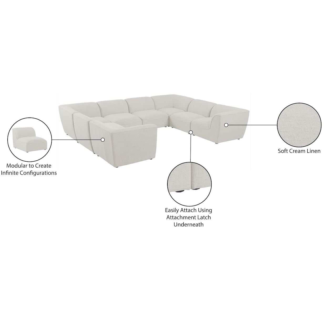 Meridian Furniture Miramar Modular Sectional