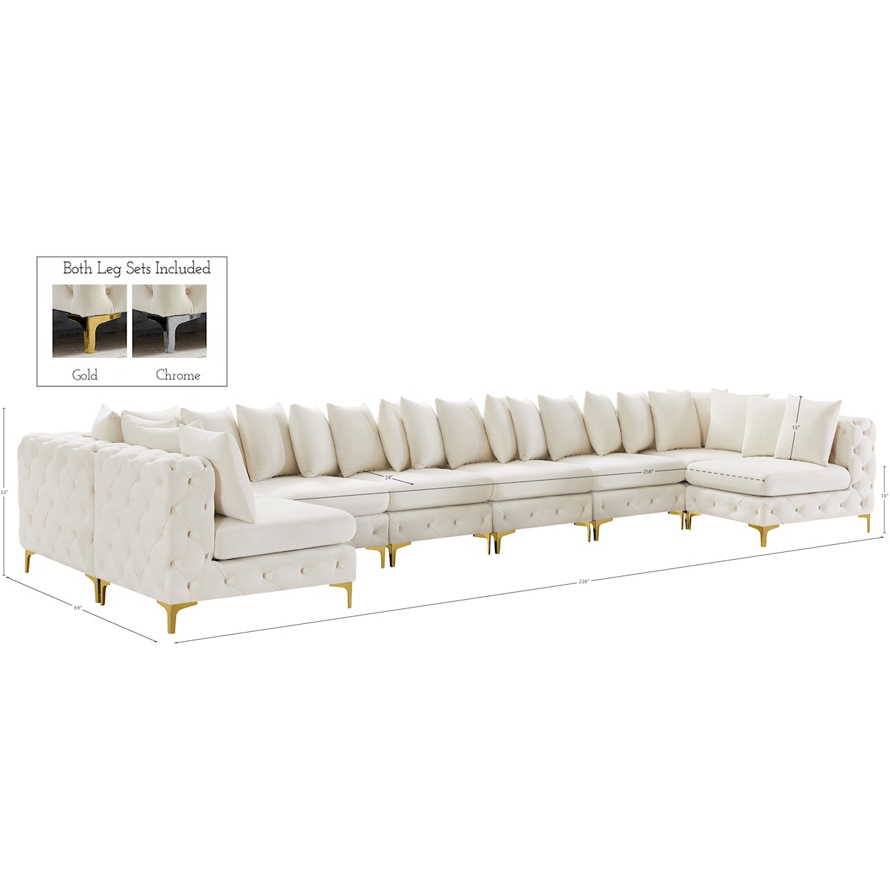 Meridian Furniture Tremblay Modular Sectional