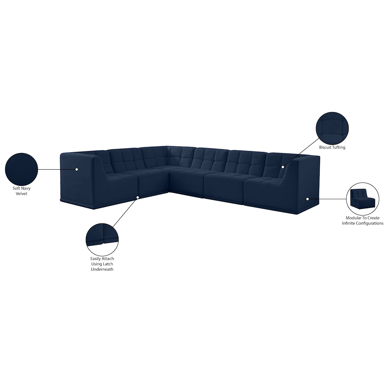 Meridian Furniture Relax Modular Sectional