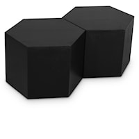 Eternal Modular 2-Piece Coffee Table - Black