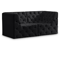 Tuft Black Velvet Modular Sofa